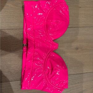 Oh Polly - Neon Pink Strapless Top Size 4